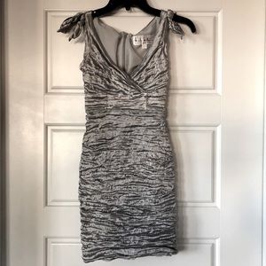 Nicole Miller Metallic Ruched Dress